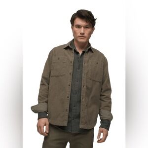 PRANA Slate Green Ridgecrest Long Sleeve Button-Down Shirt Men's Size L
